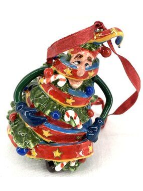 Vanmark Christmas Ornament Tree Figurine All Wrapped Up 2003 Porcelain 5" Tall
